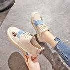 Patched Canvas Lace-up Shoes
