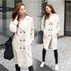 Double-breasted Trench Coat Beige - One Size