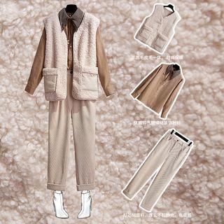 Set: Vest + Blouse + Pants