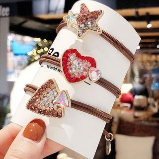 Rhinestone Geometric Hair Tie (various Designs)