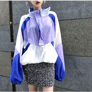 Color Block Zip-up Light Jacket