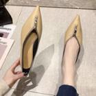 Pointy Zip Detail Flats
