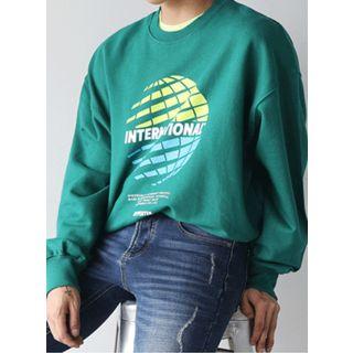 International Printed Boxy Sweatshirt
