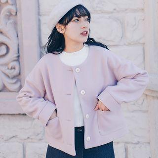 Plain Round Neck Jacket