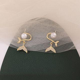 Pearl Stud Earring Golden - One Size