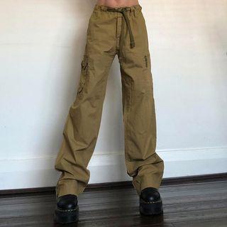 Low-rise Plain Straight Leg Pants