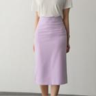 Colored Slit-back H-line Skirt