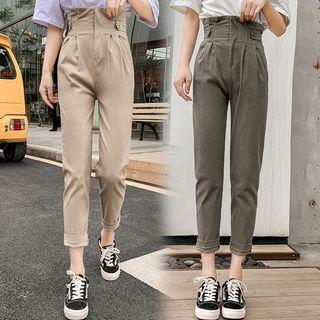 Paperbag High-waist Cargo Pants