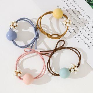 Faux Pearl Bead Hair Tie