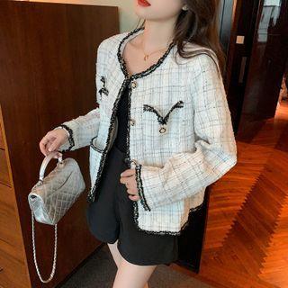 Twee Trim Button-up Jacket