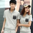 Set: Short-sleeve Couple Matching Top + Sweatpants