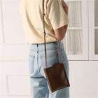Braided-strap Pleather Cross Bag
