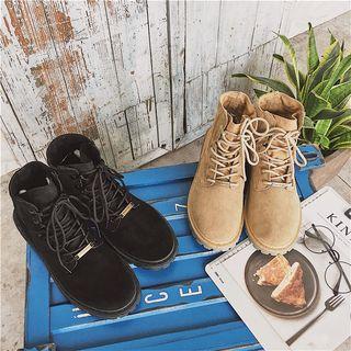 Lace-up Plain Desert Boots