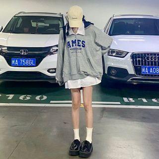 Lettering Print Sweatshirt / Shirt