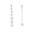 Non-matching Rhinestone Star Drop Earring 1 Pair - Non Matching - One Size