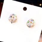 Shell Faux Pearl Flower Earring As Shown In Figure - One Size