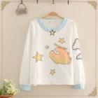 Helicopter Printed Long-sleeve Top White - One Size
