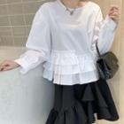 Round-neck Lantern-sleeve Shirt