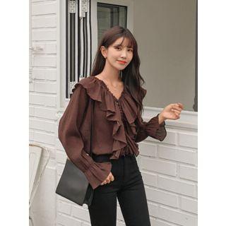 Ruffled Crinkled Blouse