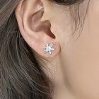 Non-matching 925 Sterling Silver Snowflake Earring 1 Pair - Non-matching Snowflake Earring - One Size