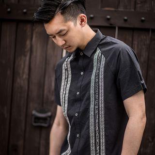 Raglan Short-sleeved Printed Shirt