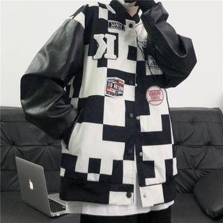 Applique Checkered Jacket
