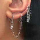 Chained Earring 1 Pair - 01 - Silver - One Size