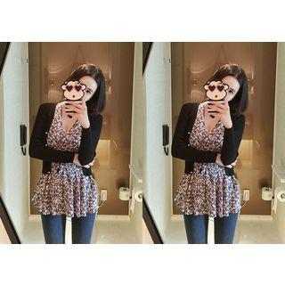 V-neck Ribbed Slim-fit Cardigan