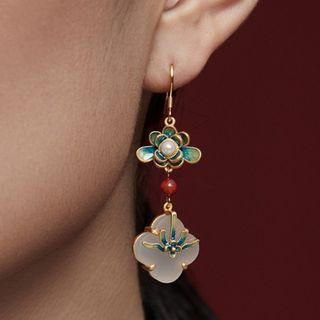 Retro Floral Drop Earring 1 Pair - Gold - One Size