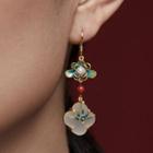 Retro Floral Drop Earring 1 Pair - Gold - One Size