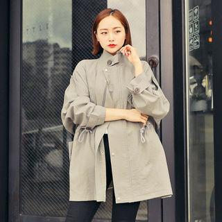 Zip-up Linen Blend Safari Jacket