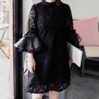Lace Bell-sleeve Dress