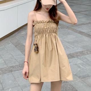 Ruffled Plain Tube Dress