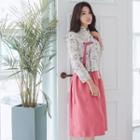 Midi Hanbok Skirt Pink - One Size