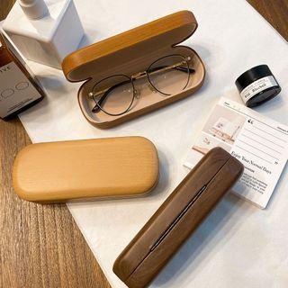 Wooden Print Eyeglasses Case