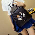 Cartoon Faux Leather Backpack
