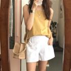 Wide Leg Shorts / Plain Tank Top