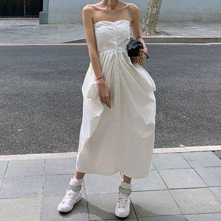 Plain Tube Shirt Dress