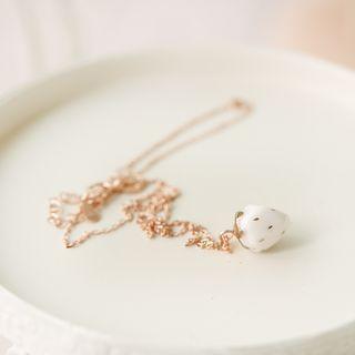 Ceramic Strawberry Necklace