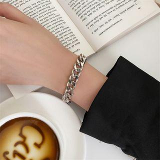Chunky Chain Alloy Bracelet Bracelet - Silver - One Size