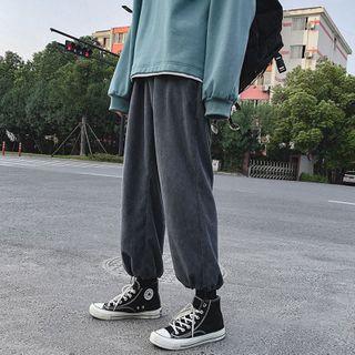 Bungee Cord Corduroy Harem Pants