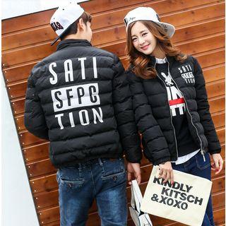 Couple Matching Letter Padded Jacket