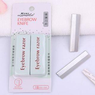 Set Of 10: Eyebrow Razor Replacement Blade As Shown In Figure - One Size
