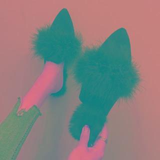Fluffy Pointy Mules