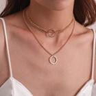 Ring Pendant Layered Necklace