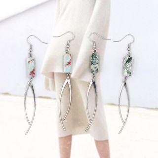 Stone Drop Earring / Clip On Earring