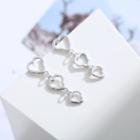 925 Sterling Silver Cutout Heart Drop Earrings As Shown In Figure - One Size
