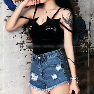 Cat Spaghetti Strap Top