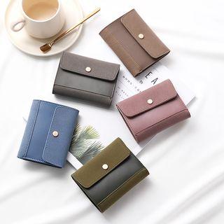Color Block Short Wallet