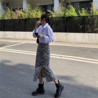 Zebra Pattern A-line Skirt